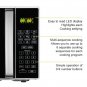 ZOKOP 23PX88-L / Black White 23L / 0.9cuft Conventional Microwave Oven With Display / Silver Handle