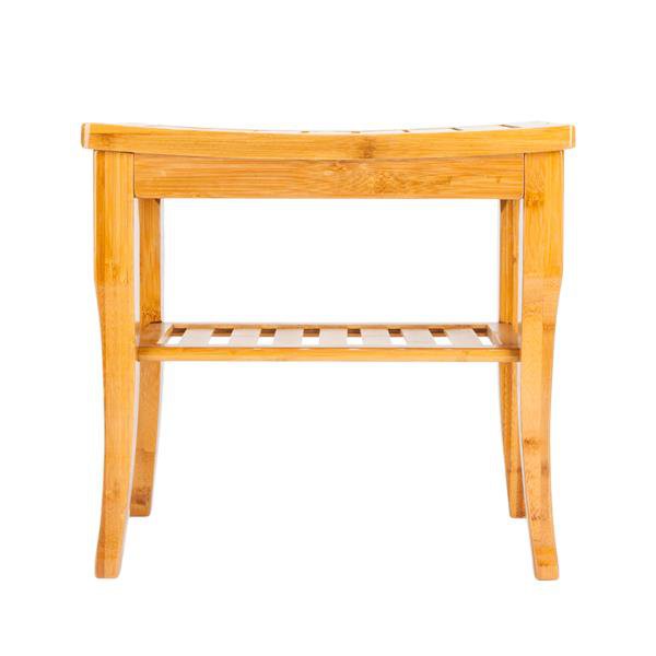 47.5x26x44.5cm Bamboo Bath Stool Sandal Wood Color