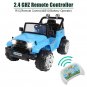LEADZM LZ-5299 Small Jeep Dual Drive Battery 12V7Ah * 1 with 2.4G Remote Control Blue