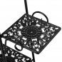 Artisasset One Lacquered 31-inch High Arched 4-Layer 6-Seat Potted Plant Stand with Patterned Layout