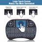 i8 Mini 2.4GHz Wireless Keyboard with Touchpad Black