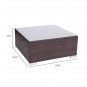 5 Pieces Patio PE Wicker Rattan Corner Sofa Set