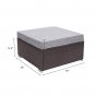 4 Pieces Patio PE Wicker Rattan Corner Sofa