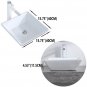 Bathroom Above Counter Square Ceramic Vessel Vanity Sink Art Basin - White Porcelain