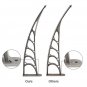 200 x 100 Household Application Door & Window Rain Cover Eaves Canopy Silver & Gray Bracket