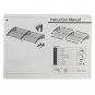 200 x 100 Household Application Door & Window Rain Cover Eaves Canopy Silver & Gray Bracket