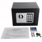 Mini Wall-in Style Electronic Code Metal Steel Box Safe Case 17EF Black