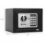 Mini Wall-in Style Electronic Code Metal Steel Box Safe Case 17EF Black