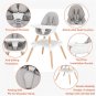 Children's High Dining Chair Detachable Two-In-One Table And Chair Gray