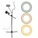 3.5" Selfie Ring Light with Tripod Stand & Cell Phone Holder & Mic stand & Pop Filter for Stream