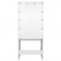 FCH Single Drawer Dresser with Light Cannon and Large Mirror White Cold Light