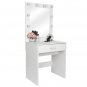 FCH Single Drawer Dresser with Light Cannon and Large Mirror White Cold Light