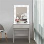 FCH Single Drawer Dresser with Light Cannon and Large Mirror White Cold Light