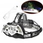 200000LM 11LED USB Chargeable Headlight HT011 Grey