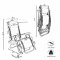 Zero Gravity Lounge Chair with Awning Leisure Chair Khaki