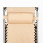 Zero Gravity Lounge Chair with Awning Leisure Chair Khaki