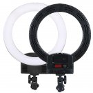 12" Upgrade Ultra-thin Infinity Dimming Double Color Temperature LED Ring Lamp Black