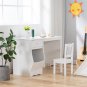 Painted Simple Student Table B, White with Drawers and Storage Function (108*49*73.5cm)