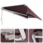 12x10 ft Retractable Awning Wine Red
