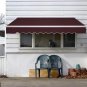 12x10 ft Retractable Awning Wine Red