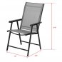 4pcs Outdoor Teslin Folding Chair Gray