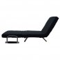 Foldable Dual Purpose Single Sofa Bed with Dust Cover Black