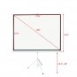 Leadzm 100 INCH 4:3 HD Portable Pull Up Projector Screen Home Theater Stand Tripod