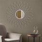 Artisasset Iron Wall Mirror Decorative Mirror Silver Round Mirror Decorative Mirror