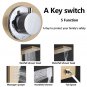 60 inch Shower Panel Tower System Stainless Steel 5 in 1 Multi-Function Shower Panel -Gold Golden