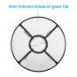 Outdoor Dining Table Round Toughened Glass Table Yard Garden Glass Table