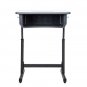 Adjustable Students Children Desk and Chairs Set Black
