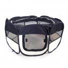 HOBBYZOO 36" Portable Foldable 600D Oxford Cloth & Mesh Pet Playpen Fence with Eight Panels Black
