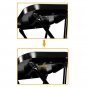 Hairdressing Folding Trolley Cart ABS Tray Iron Frame With Wheels (Iron Frame Plastic Wheels) Black