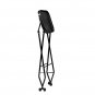 Hairdressing Folding Trolley Cart ABS Tray Iron Frame With Wheels (Iron Frame Plastic Wheels) Black