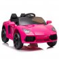Kids Ride On Car Rechargeable Toy Vehicle with Remote Control-Rose Red