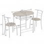 Oak PVC (80x53x76cm)Baking Lacquer Couples Bending Back Breakfast Table (One Table and Two Chairs)