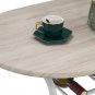 Oak PVC (80x53x76cm)Baking Lacquer Couples Bending Back Breakfast Table (One Table and Two Chairs)