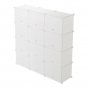 8-Tier Portable 48 Pair Shoe Rack Organizer 24 Grids Tower Shelf Storage Cabinet Stand, White