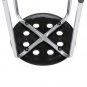 5-Piece Stackable Round Stool Black Silver