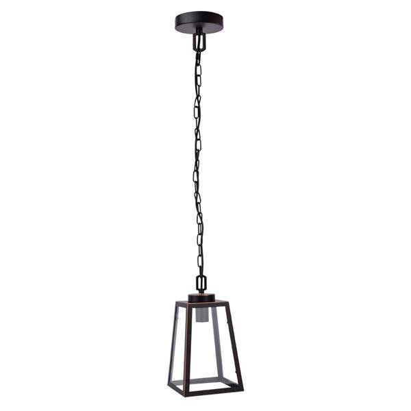 110-240V Wide Pressure American Wrought Iron Glass Chandelier E26 Interface Black Painted Length 1M