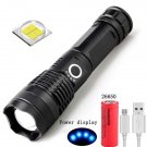High-power 5 X5MM LED 20W 5V Micro USB Rechargeable Telescopic Zoom Flashlight Suitable For Camping