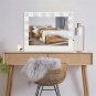 Hollywood Desktop Mirror, Makeup Mirror with Frame, 14 Bulbs-White Square Base