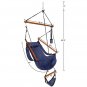 Oxford Cloth Hardwood With Cup Holder Wooden Stick Perforated 100kg Seaside Courtyard Oxford Cloth