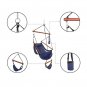 Oxford Cloth Hardwood With Cup Holder Wooden Stick Perforated 100kg Seaside Courtyard Oxford Cloth