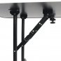 48" Foldable Pet Grooming Table with Mesh Tray and Adjustable Arm Silver Base with Black Table