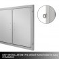 ZOKOP OKAD-3124 Double Door Stainless Steel 304 Cabinet Door 31 X 1.5 X 24 Inch Pipe Frame