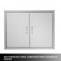 ZOKOP OKAD-3124 Double Door Stainless Steel 304 Cabinet Door 31 X 1.5 X 24 Inch Pipe Frame