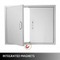 ZOKOP OKAD-3124 Double Door Stainless Steel 304 Cabinet Door 31 X 1.5 X 24 Inch Pipe Frame