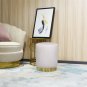 Ottoman Set Round Velvet Footrest Modern Vanity Stool Seat Bedroom Living Room