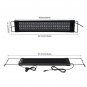 16W 72LED Solar Light Grass Lamp With Remote Control 19.96inch Suitable For Long Aquarium Black